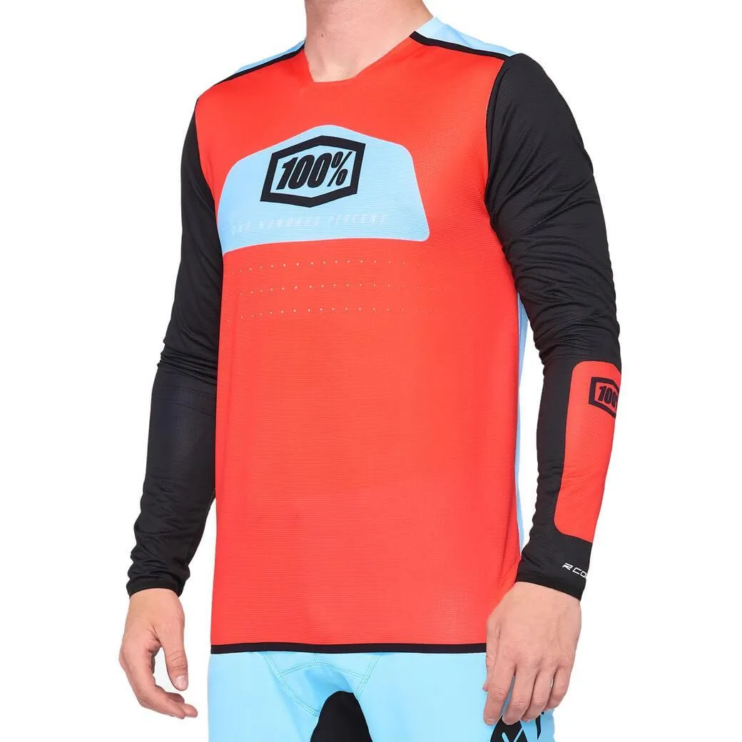 100% R-Core X Jersey - Fluro Red / Black