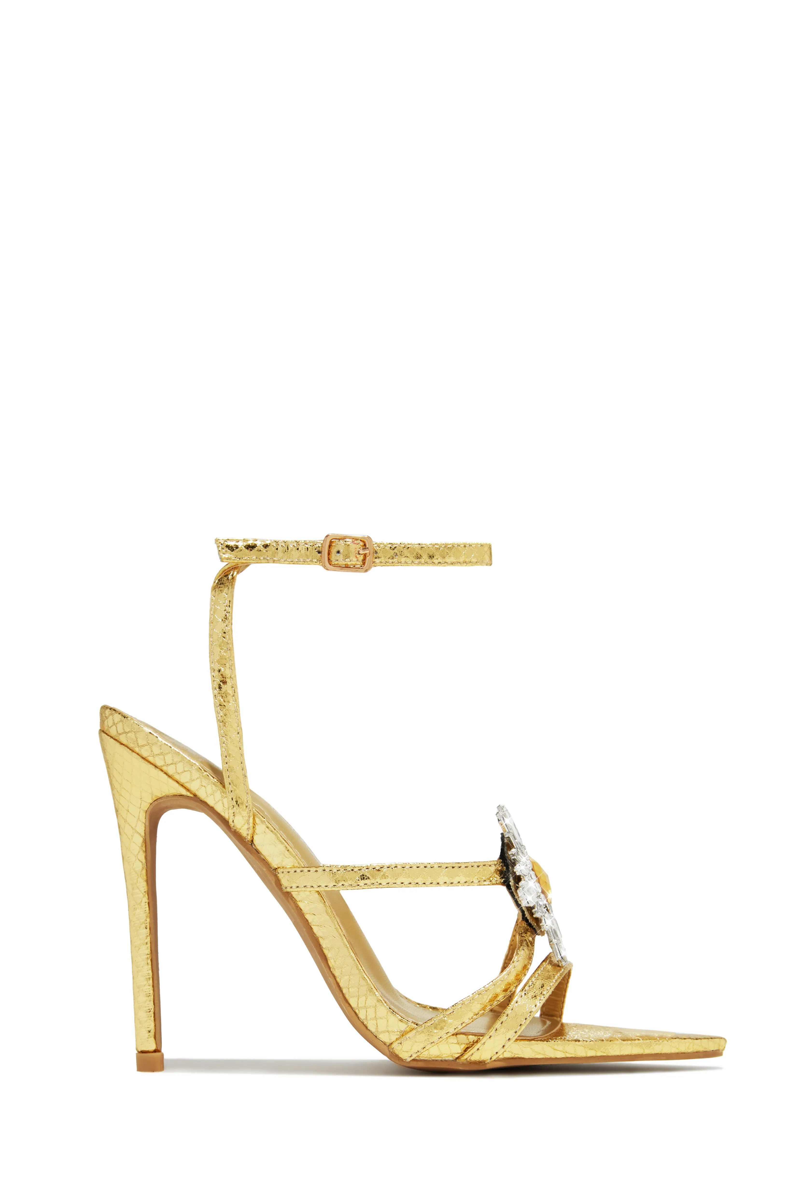 Ameira Embellished High Heels - Black