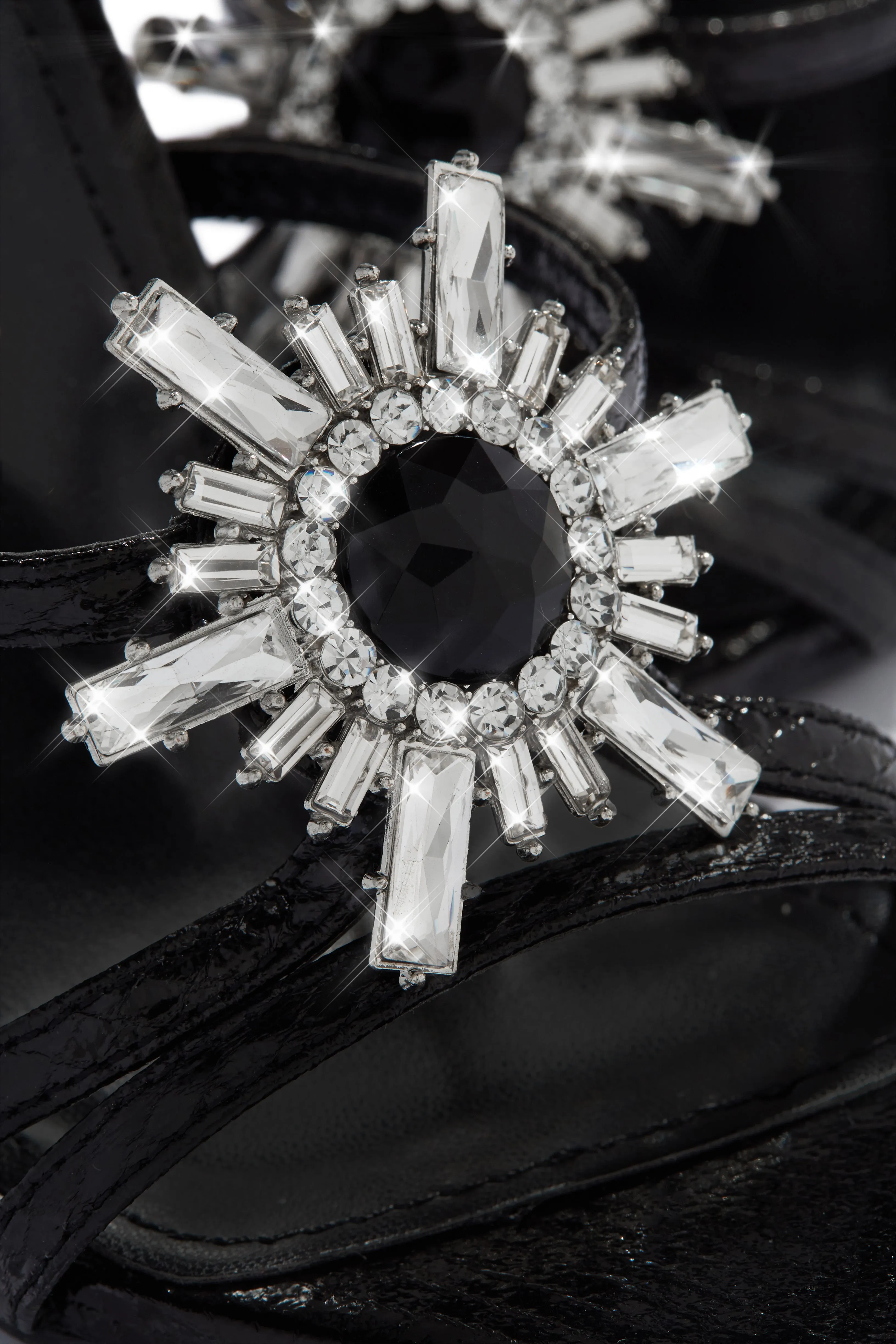 Ameira Embellished High Heels - Black
