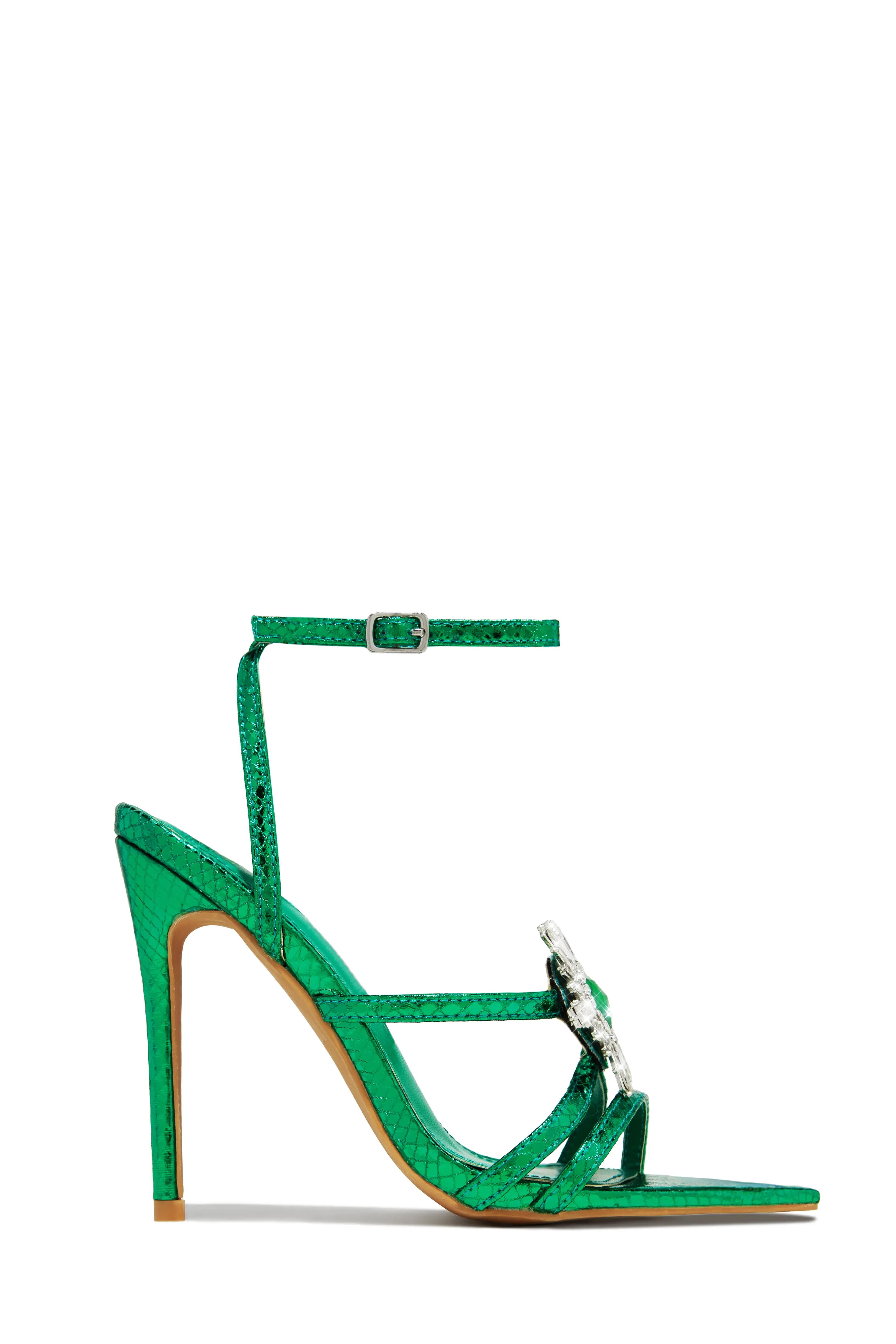Ameira Embellished High Heels - Black