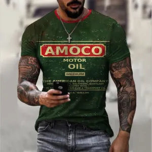 Amoco Motor Oils Oil Printing Casual T-Shirt
