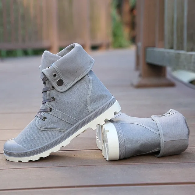 Autumn Winter Army Combat Style Ankle Canvas Boots