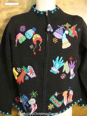Awesome 80s Colorful 2sided Ugly Christmas Sweater