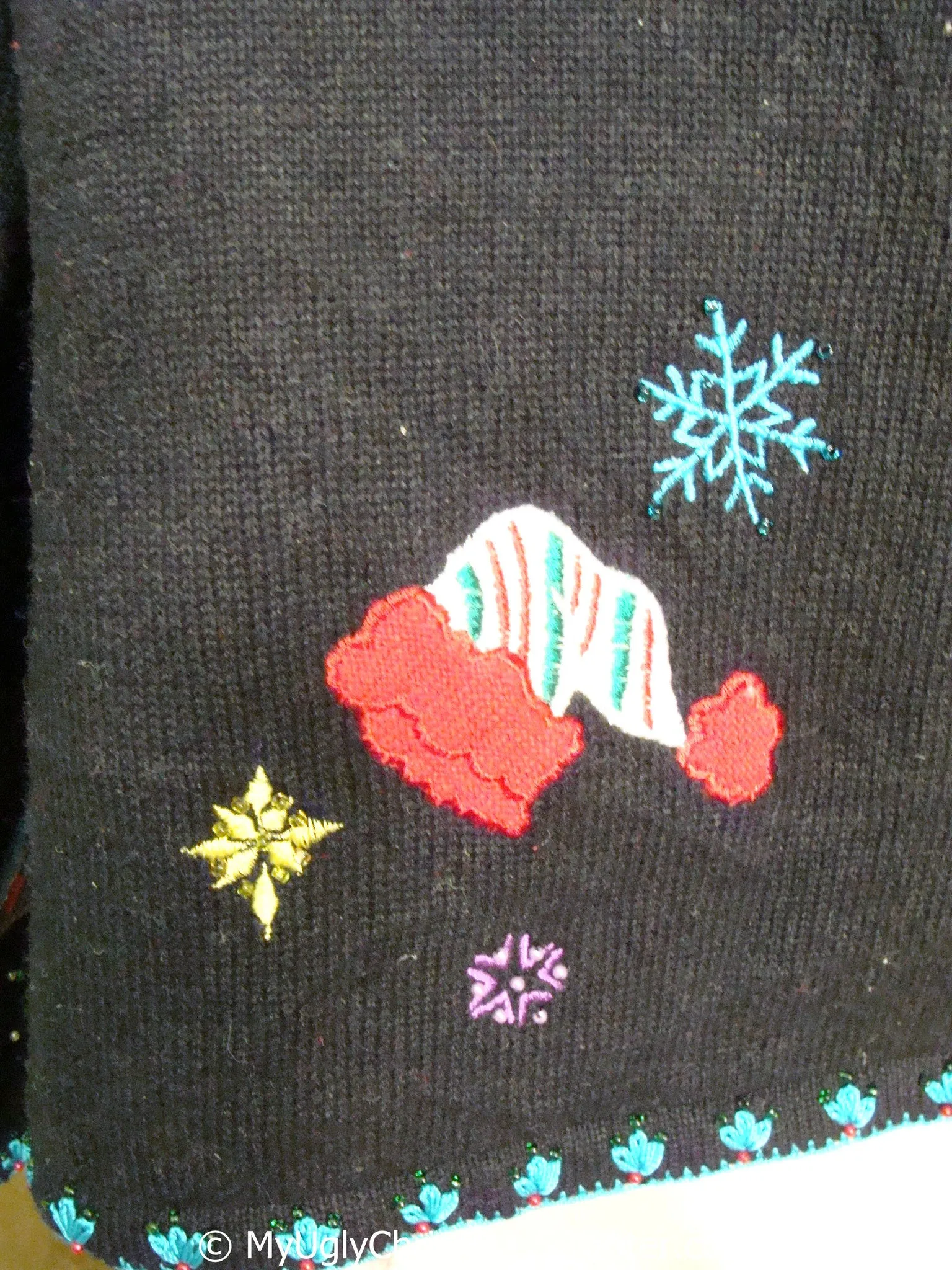 Awesome 80s Colorful 2sided Ugly Christmas Sweater