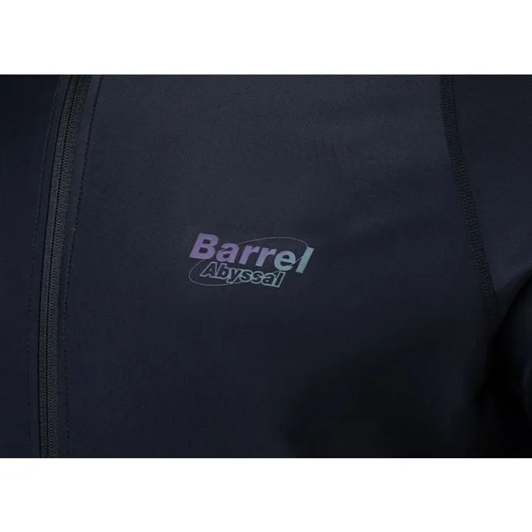 Barrel Mens Abyssal ZipUp Rashguard-BLACK