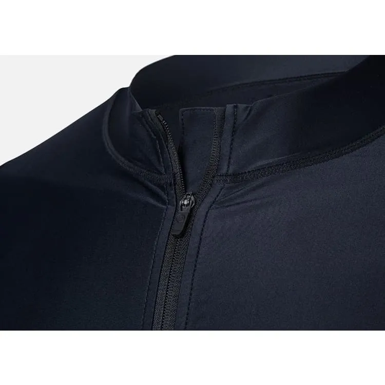 Barrel Mens Abyssal ZipUp Rashguard-BLACK
