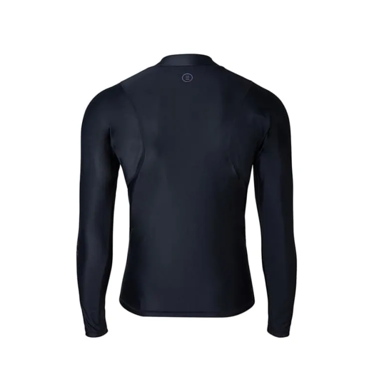 Barrel Mens Abyssal ZipUp Rashguard-BLACK