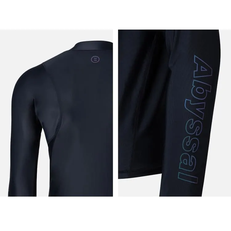 Barrel Mens Abyssal ZipUp Rashguard-BLACK
