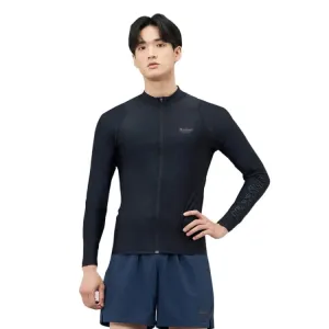 Barrel Mens Abyssal ZipUp Rashguard-BLACK