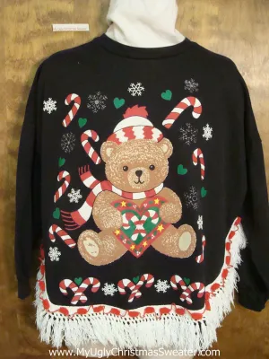 BEST 80s Tacky Bear Funny Ugly Christmas Sweatshirt
