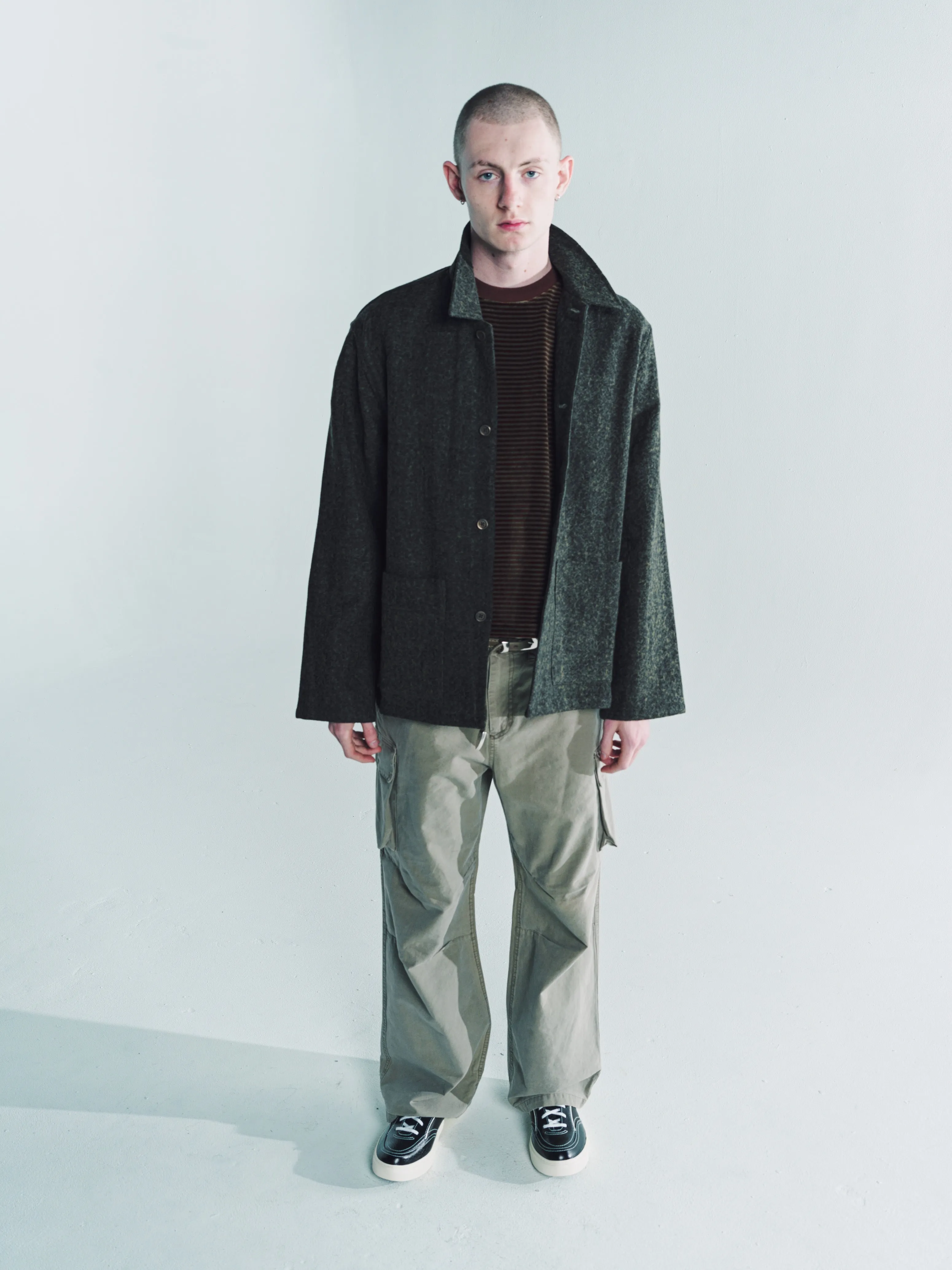 Black/Moss Fuzz Wool Haven Jacket