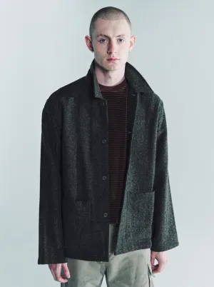 Black/Moss Fuzz Wool Haven Jacket