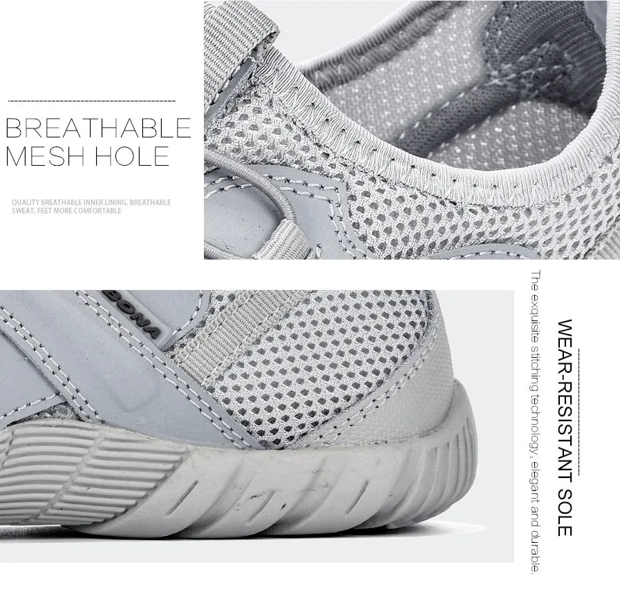 Breathable Mesh Flexible Sneakers for Men / Lightweight Sports Footwear - SF0758