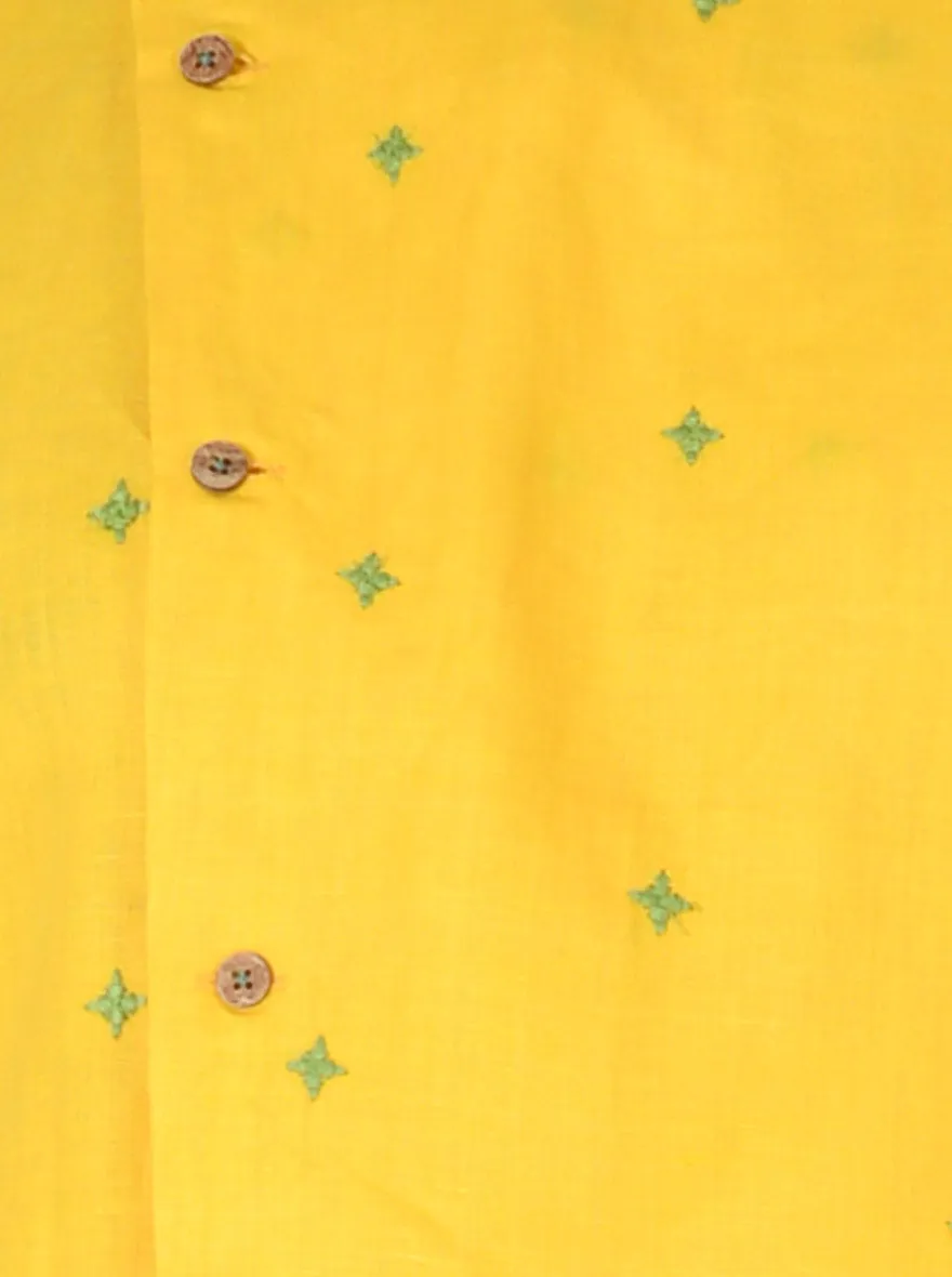 Bright Yellow & Green Kurta Set | TULA