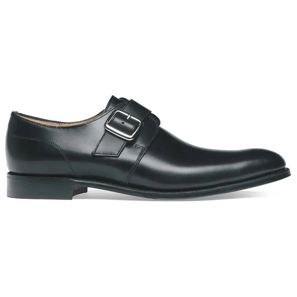 CHEANEY Moorgate Shoes - Single Buckle Monk Strap- Black Calf