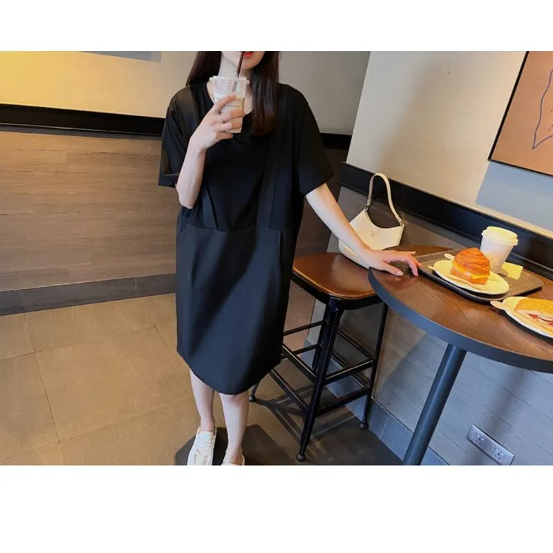 Chic Straight Casual Faux Two-Piece Loose Fit Dress