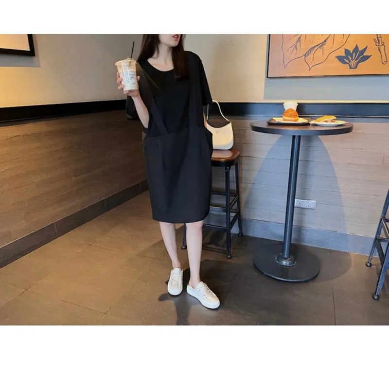 Chic Straight Casual Faux Two-Piece Loose Fit Dress