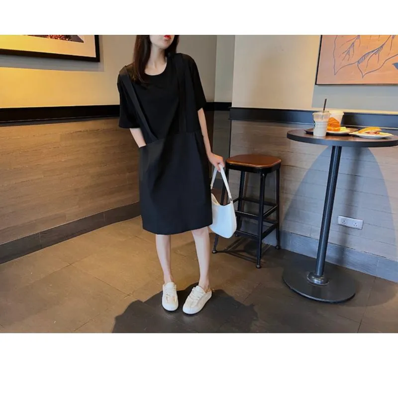 Chic Straight Casual Faux Two-Piece Loose Fit Dress