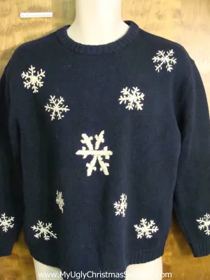 Classic Snowflake Themed Ugliest Christmas Sweater