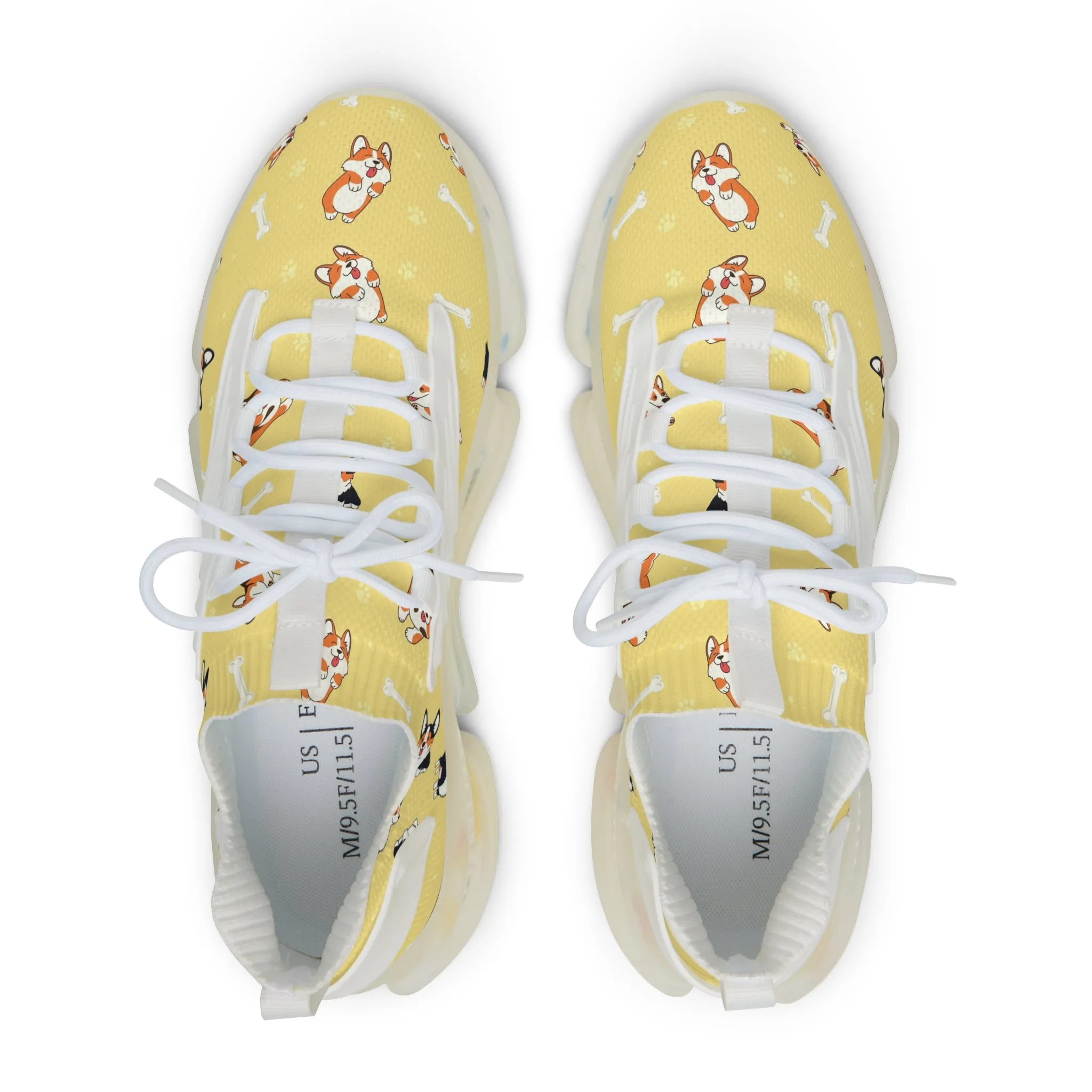 Corgi Dog Men's Mesh Sneakers