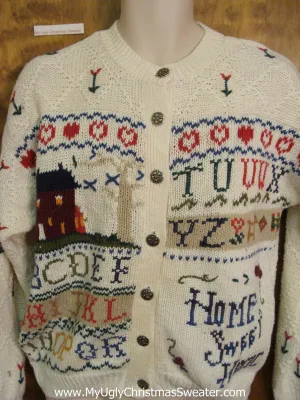 Crafty HOME SWEET HOME Ugly Sweater Cardigan