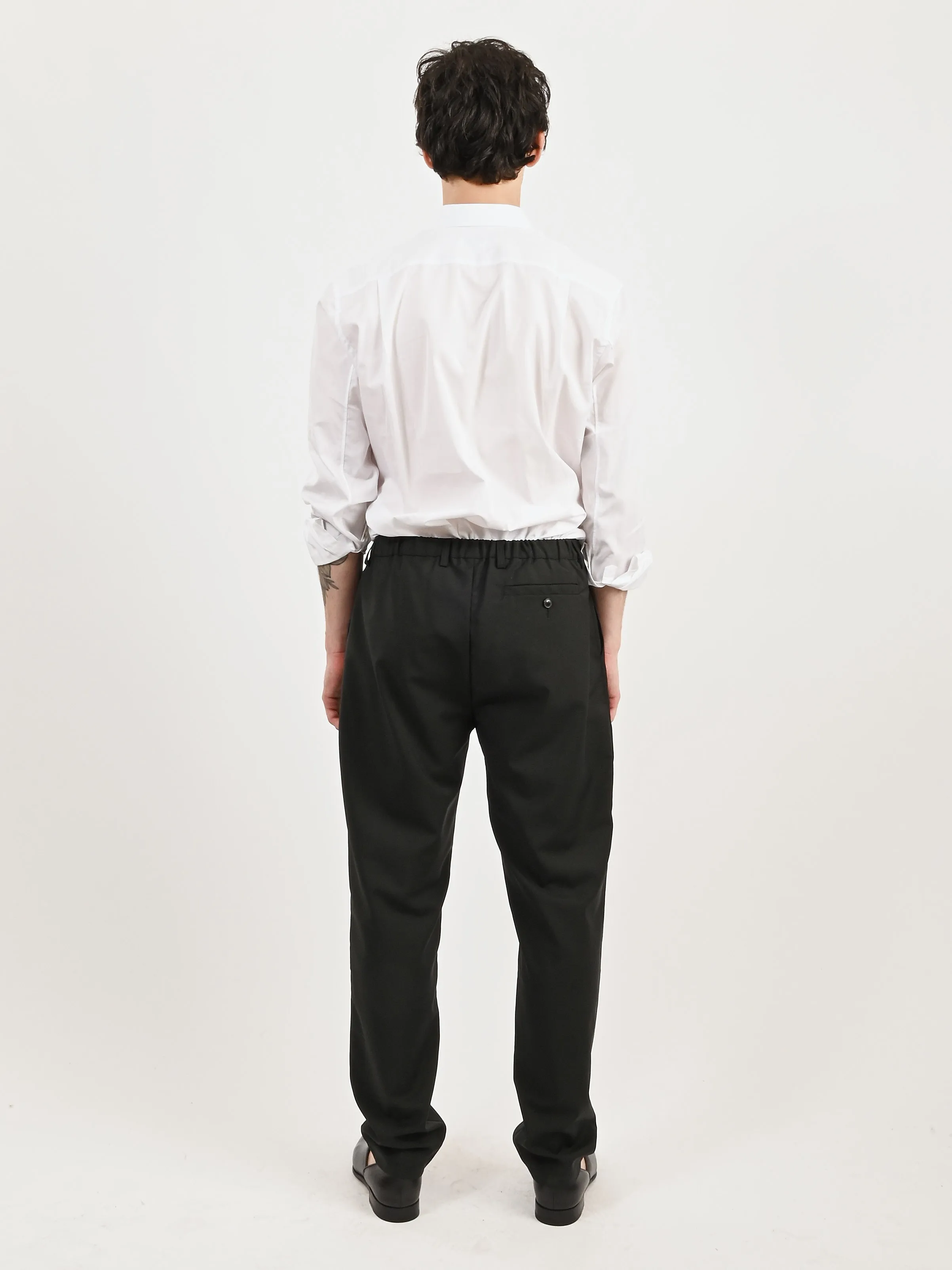 Dark Green Elasticated Wide Trouser