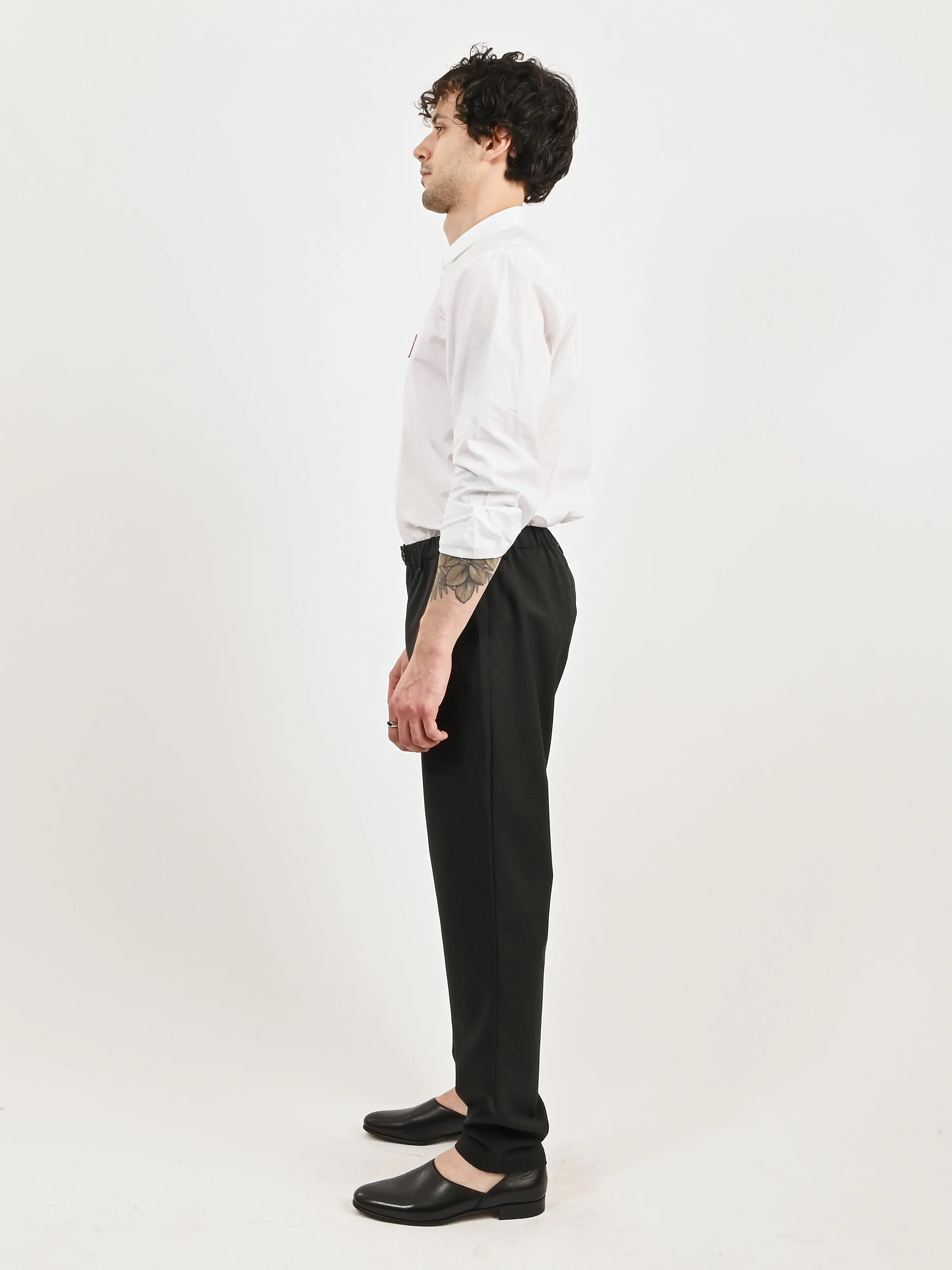 Dark Green Elasticated Wide Trouser