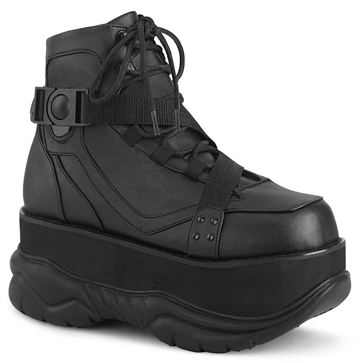 DEMONIA NEPTUNE-181 - BLACK VEGAN LEATHER ✰ PRE ORDER ✰