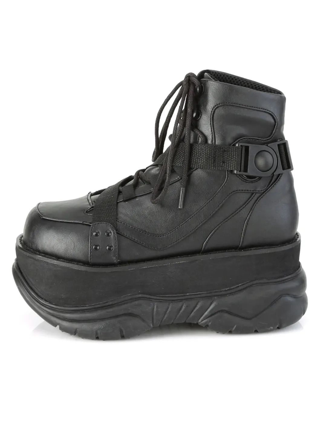 DEMONIA NEPTUNE-181 - BLACK VEGAN LEATHER ✰ PRE ORDER ✰