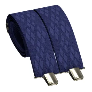 Denim Rhombus Premium Men's Suspenders