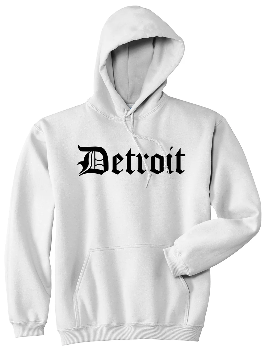 Detroit Old English Mens Pullover Hoodie