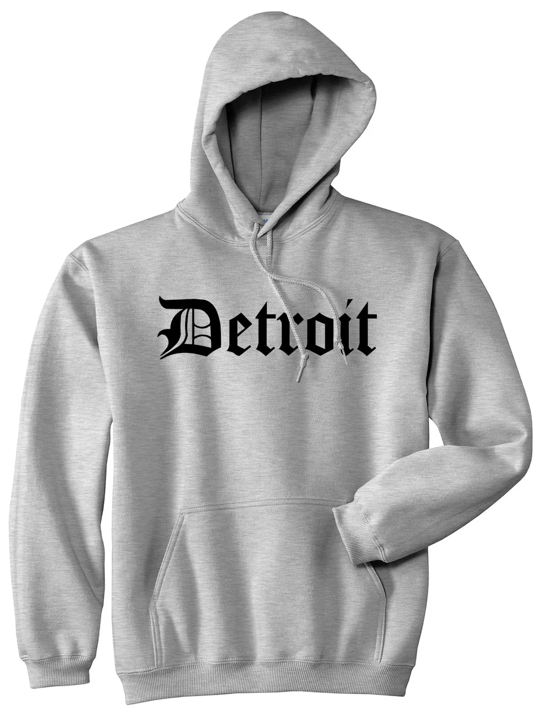 Detroit Old English Mens Pullover Hoodie