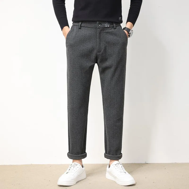Elasticity Versatile Elastic Waist Tapered Loose Fit Straight Trousers Little Elephant Pants