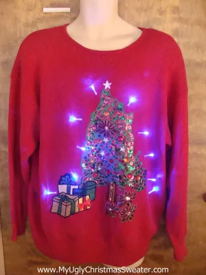 Festvie Holiday Christmas Jumper with Lights