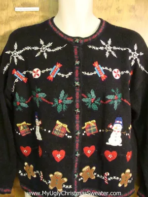 Funny 80s Busy Ugliest Christmas Sweater