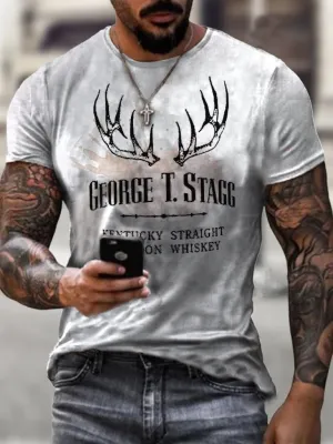 George T Stagg Bourbon Whiskey Print T-Shirt