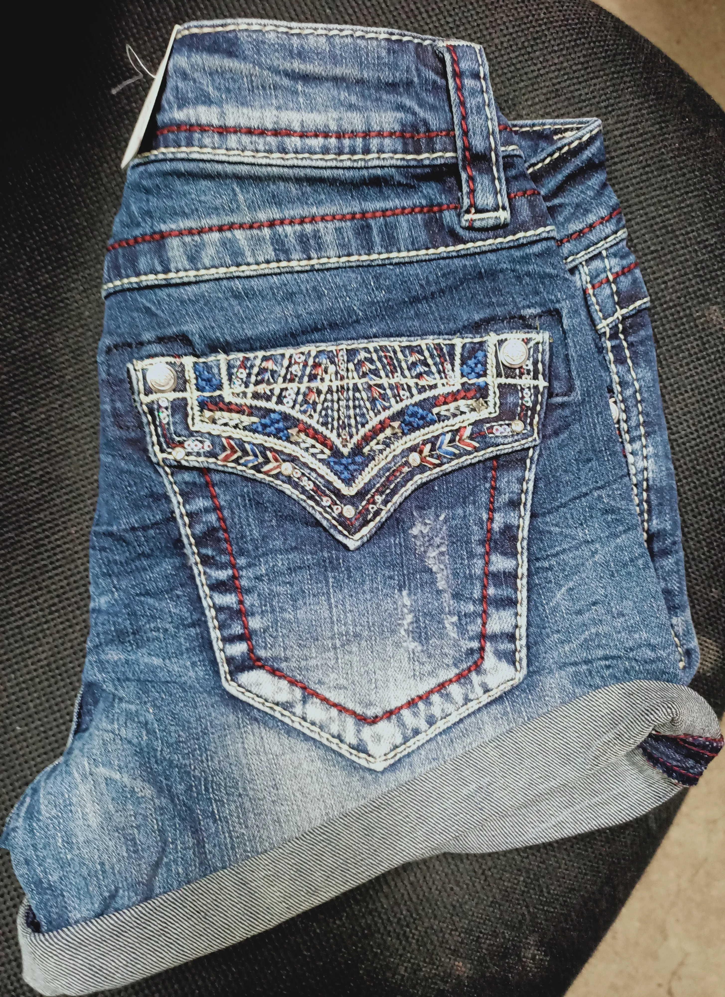 Grace in LA Ladies Denim Shorts - JHW-81509