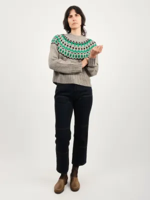 Grey/Green Cardiff Sweater