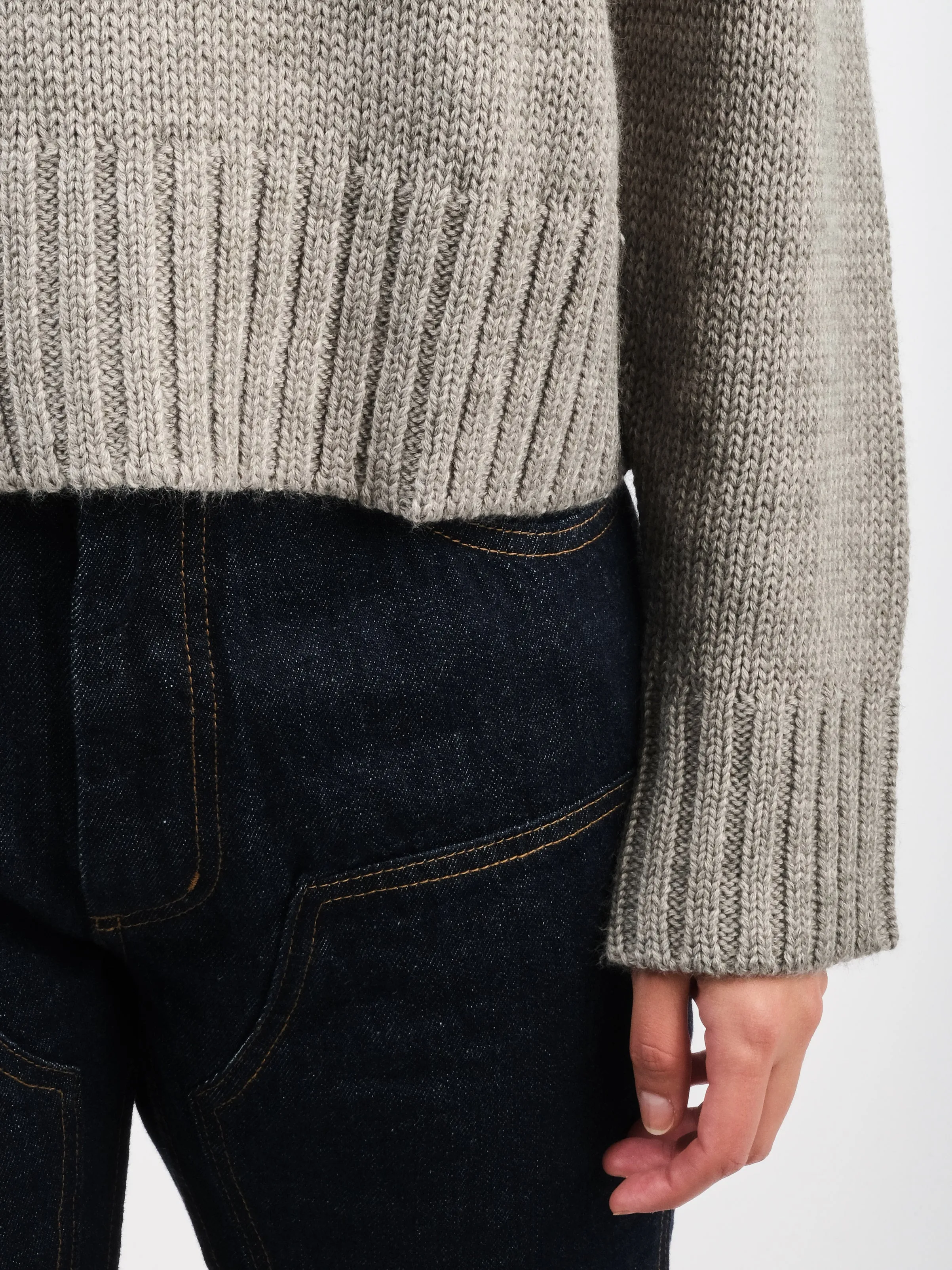 Grey/Green Cardiff Sweater
