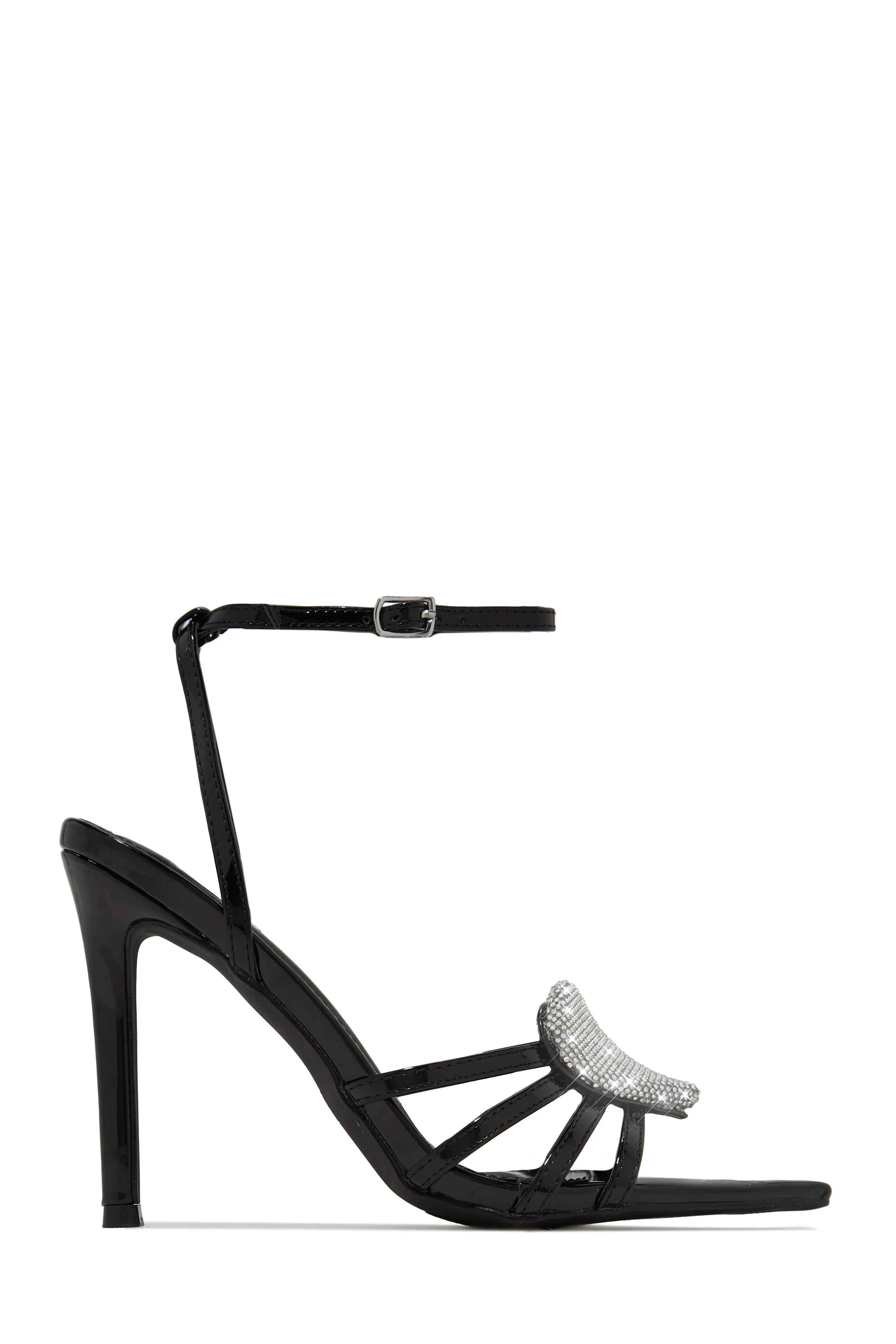 Heartbreaker Heart Embellished High Heels - Cream