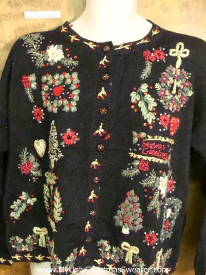 Horrible Plants 80s Ugly Christmas Sweater Cardigan