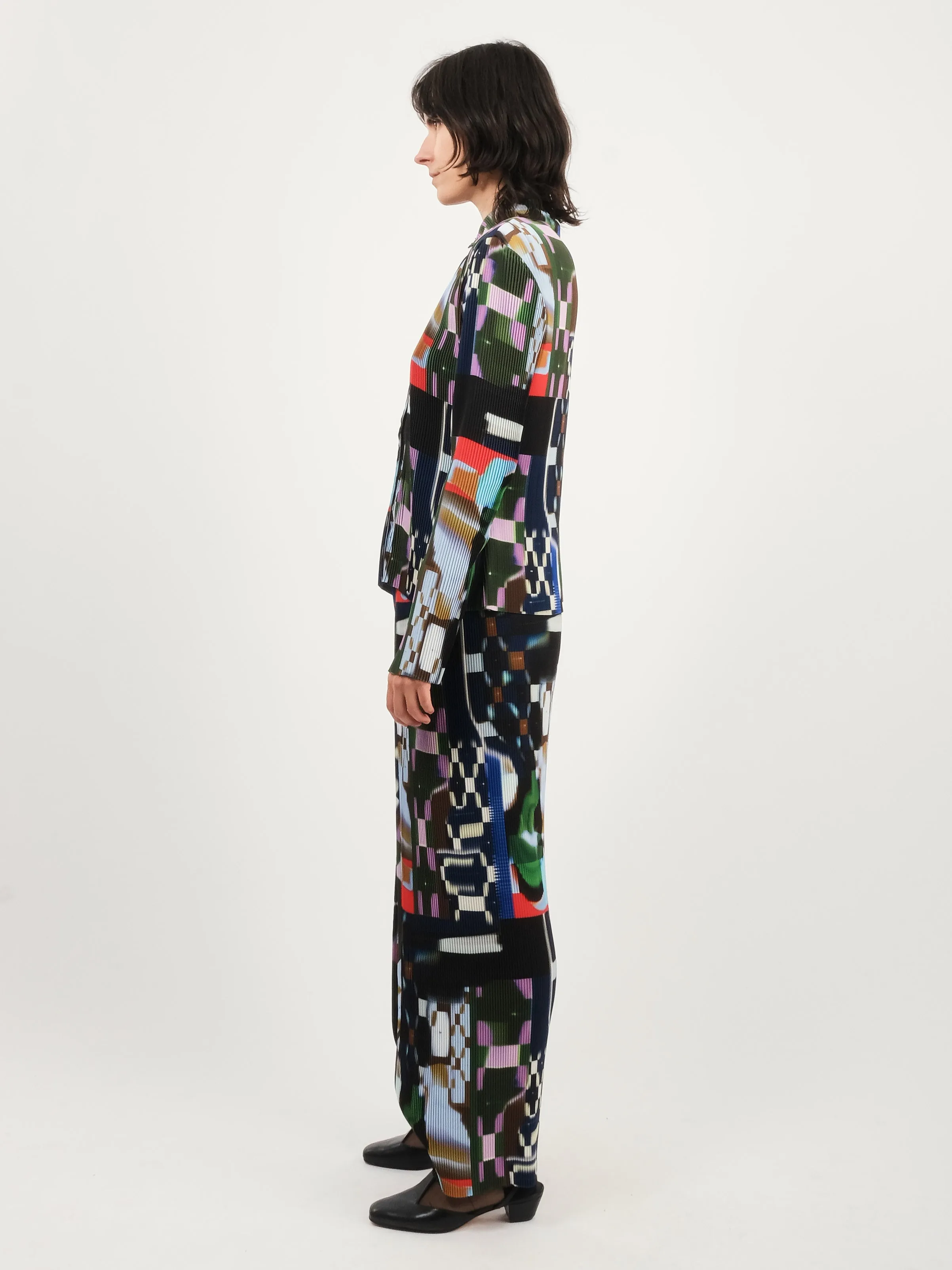 Kaleidoscope Tetris Knight Plisse Shirt