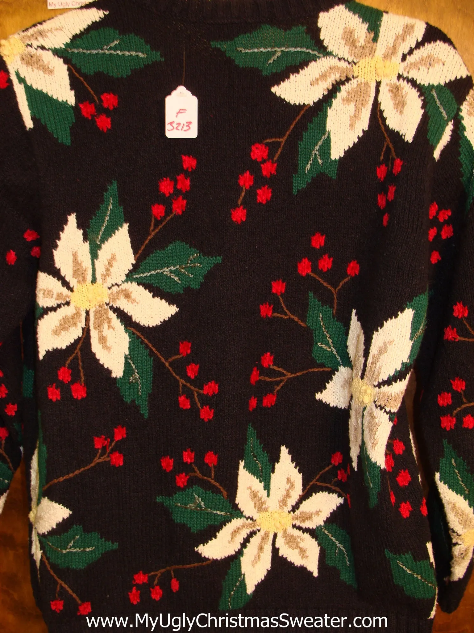 Killer Poinsettias Horrible Ugly Christmas Sweater Pullover