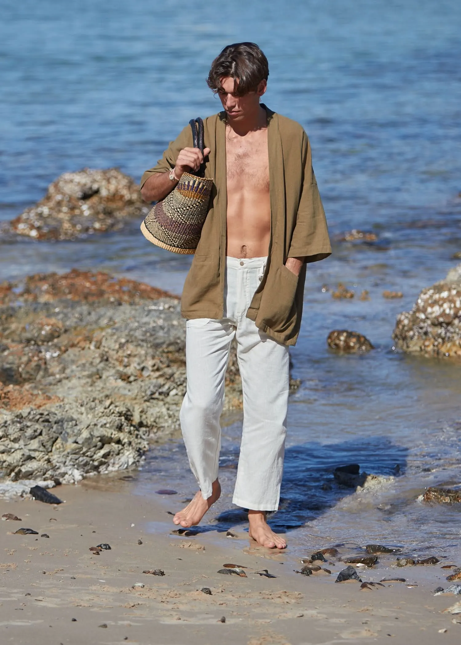 Marial Pants for Men - Cream