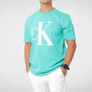 Men T-Shirt Round - Light Green