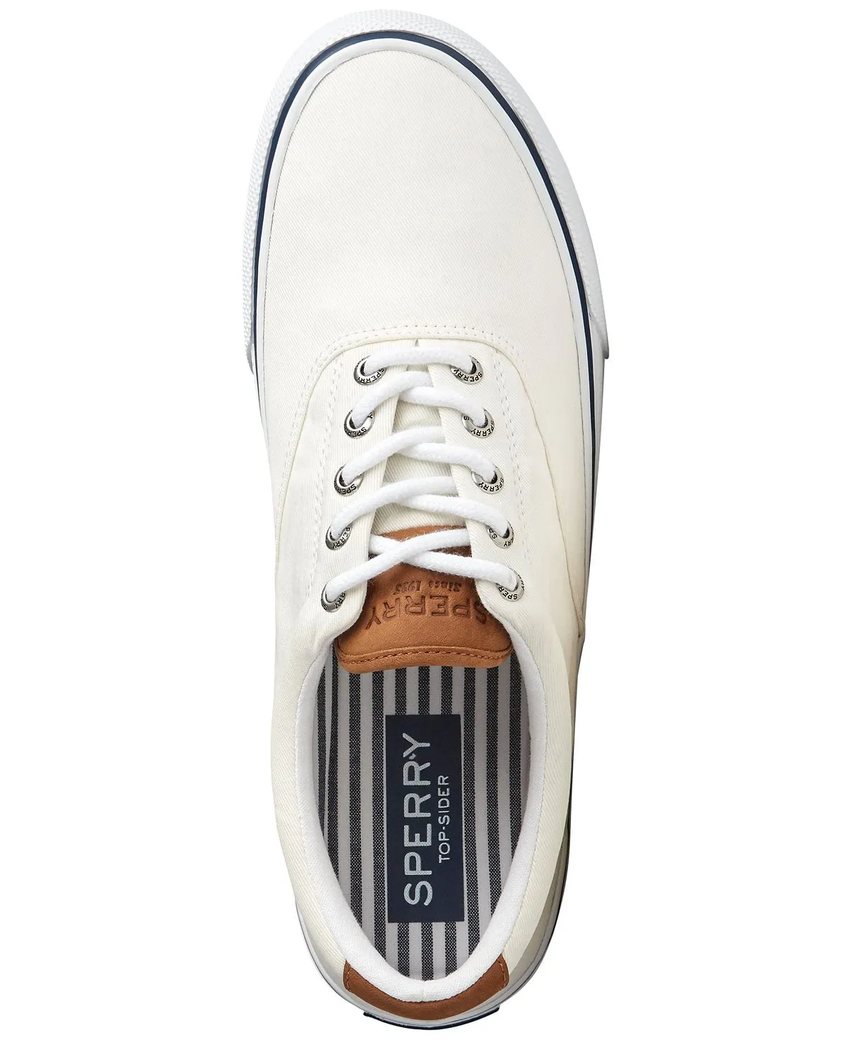 Men's canvas sneakers striper ii cvo core Sperry, white