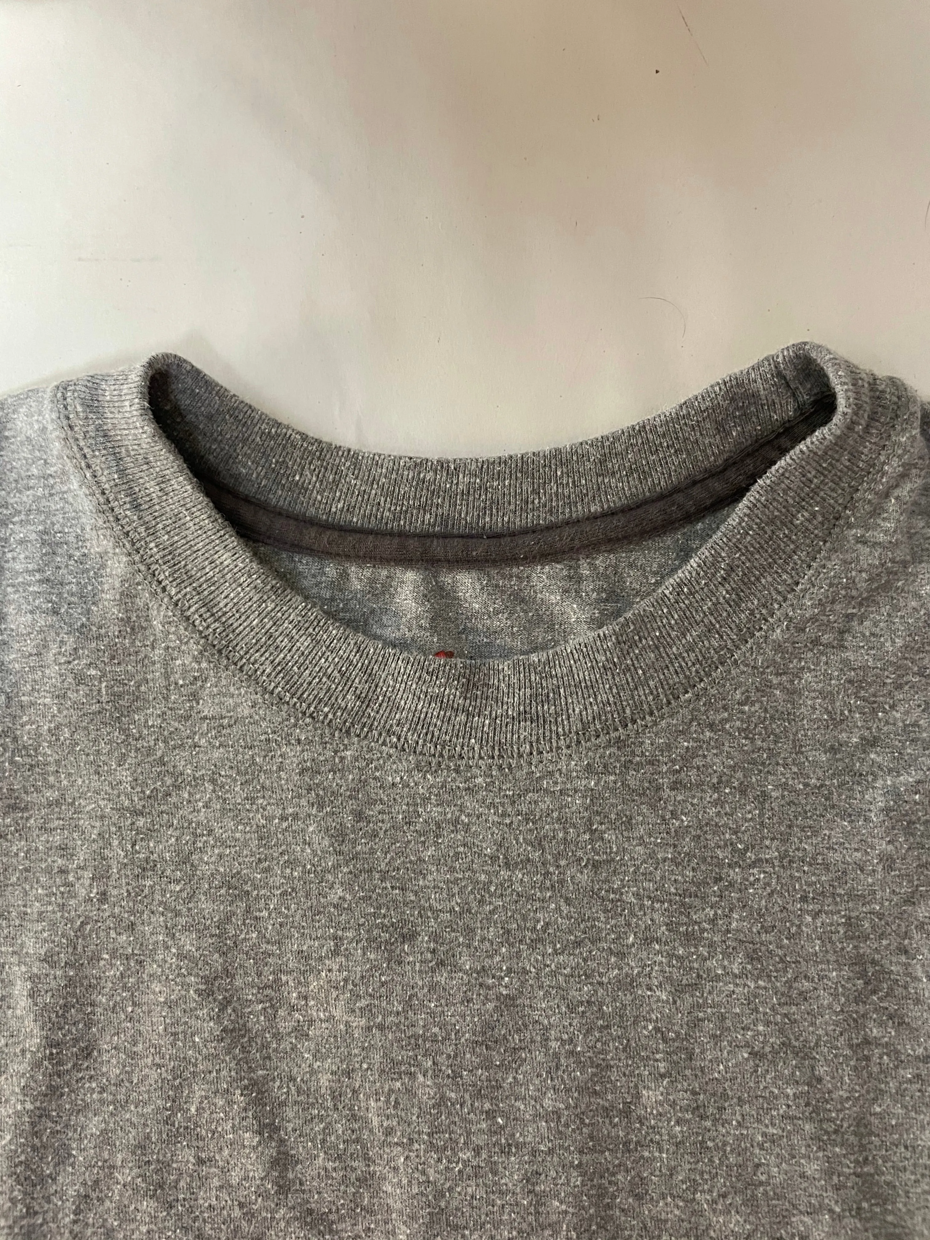Mens HANES BEEFY Gray Cotton Tshirt Short Sleeve XLarge