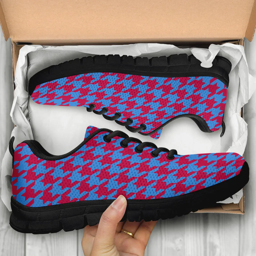 Mesh Sneaker_LT-Blue on Red_H_HT Pattern