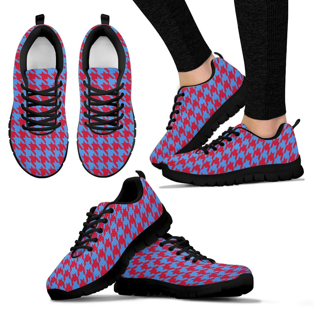 Mesh Sneaker_LT-Blue on Red_H_HT Pattern