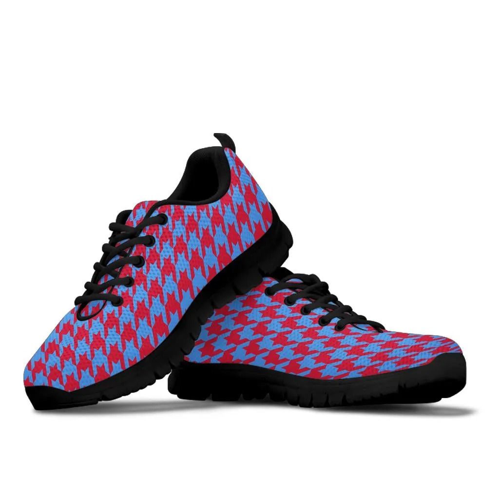 Mesh Sneaker_LT-Blue on Red_H_HT Pattern